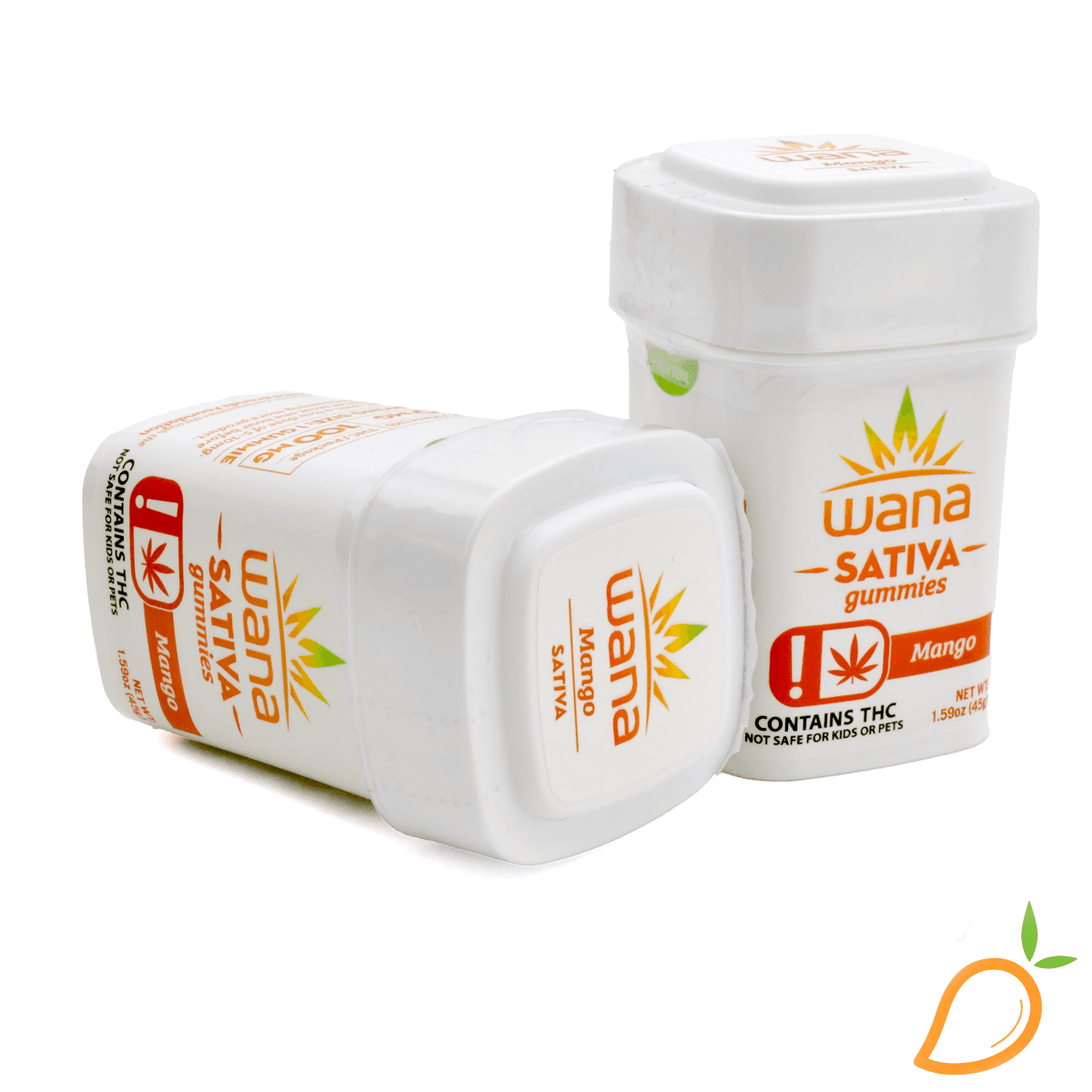 Wana 100mg Sour Mango Sativa Gummies Wana