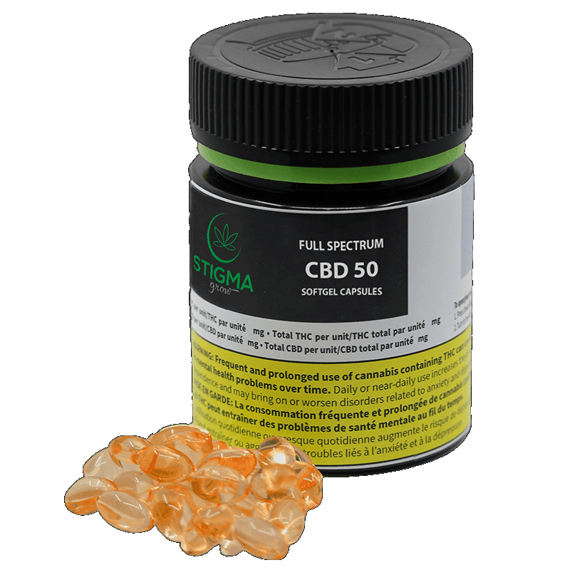 Stigma Grow Full Spectrum CBD 50 Softgel x 15 Capsules
