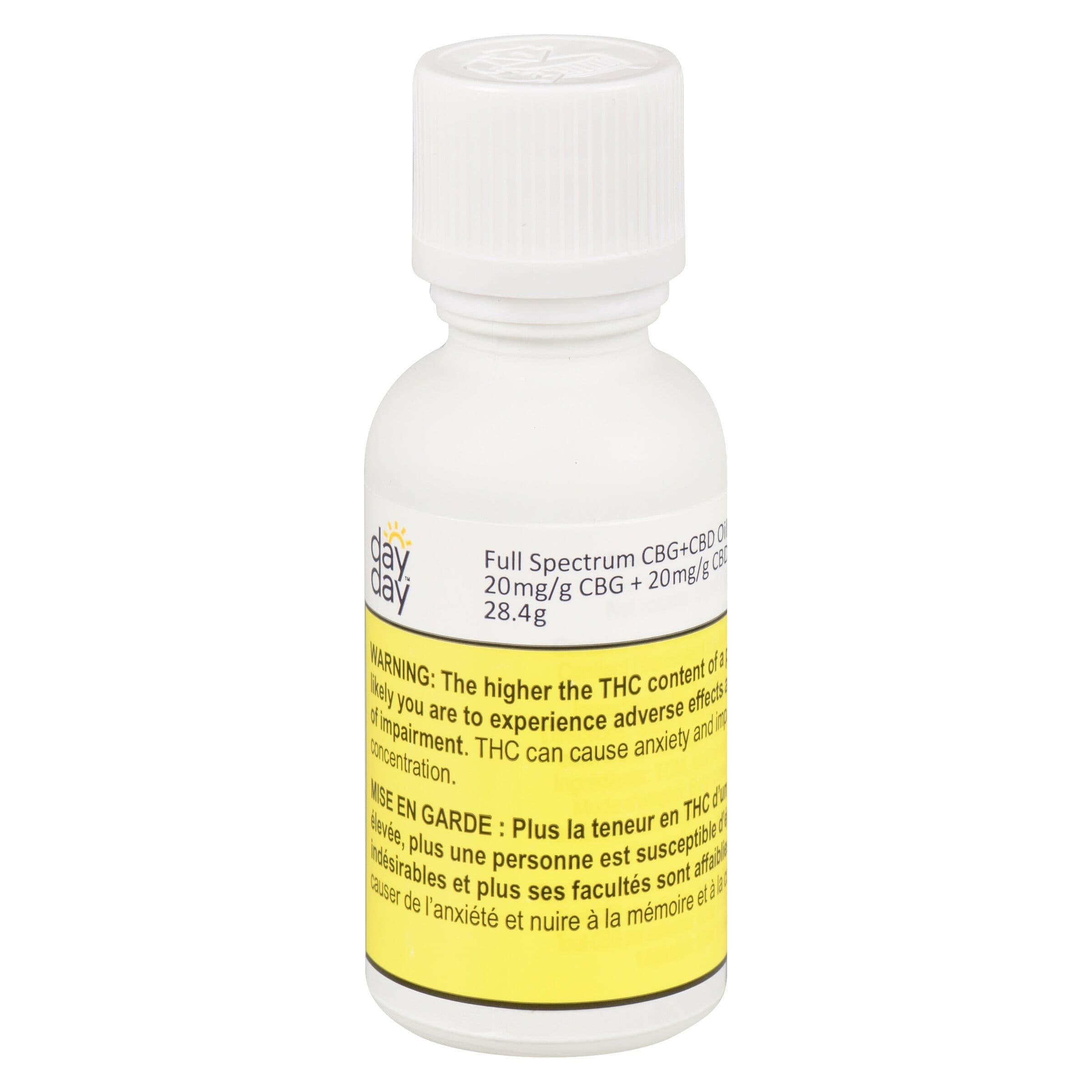 DayDay 1:1 CBG:CBD Full Spectrum Oil - Blend - 30ml