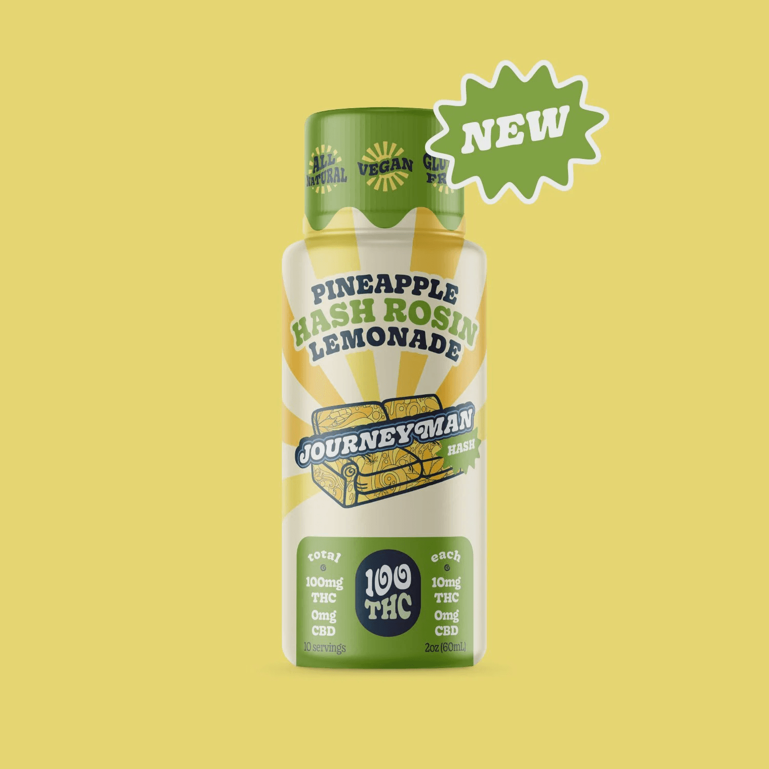 Journeyman REC: Journeyman Pineapple Lemonade Hash Rosin Shot 100mg Beverages