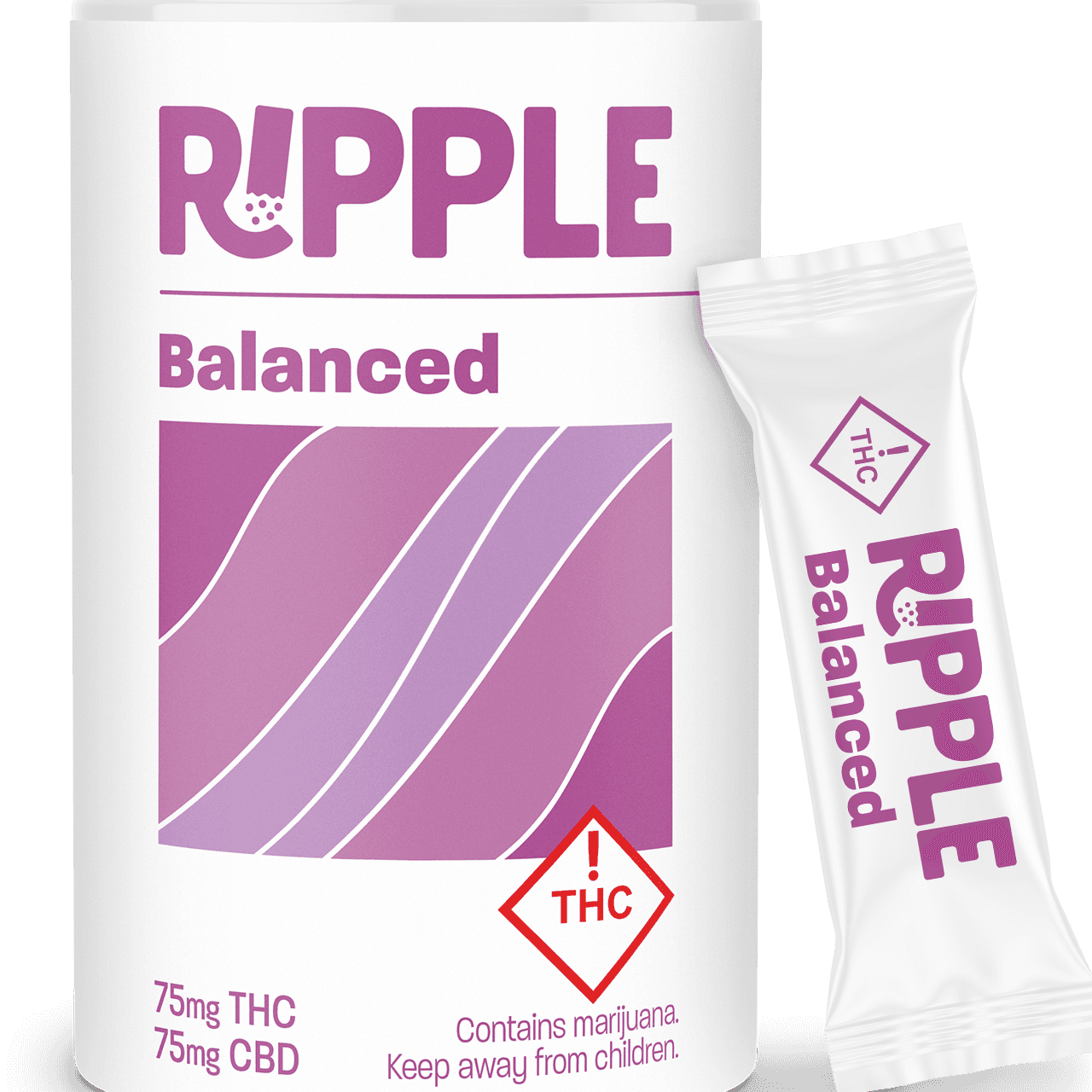 Ripple 1:1:1 CBD + CBC Balanced Dissolvable [15pk] (75mg CBD/75mg THC/75mg CBC) Edibles