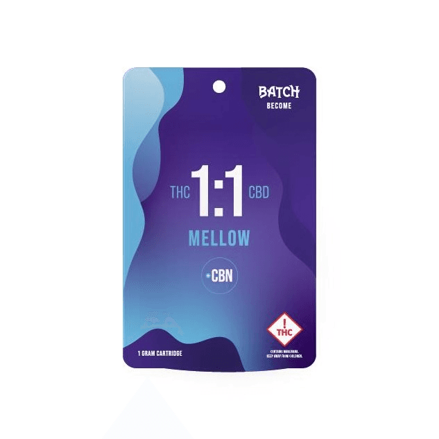 become Mellow (I) - (1:1 CBD:THC+CBN) Cartridge - Become