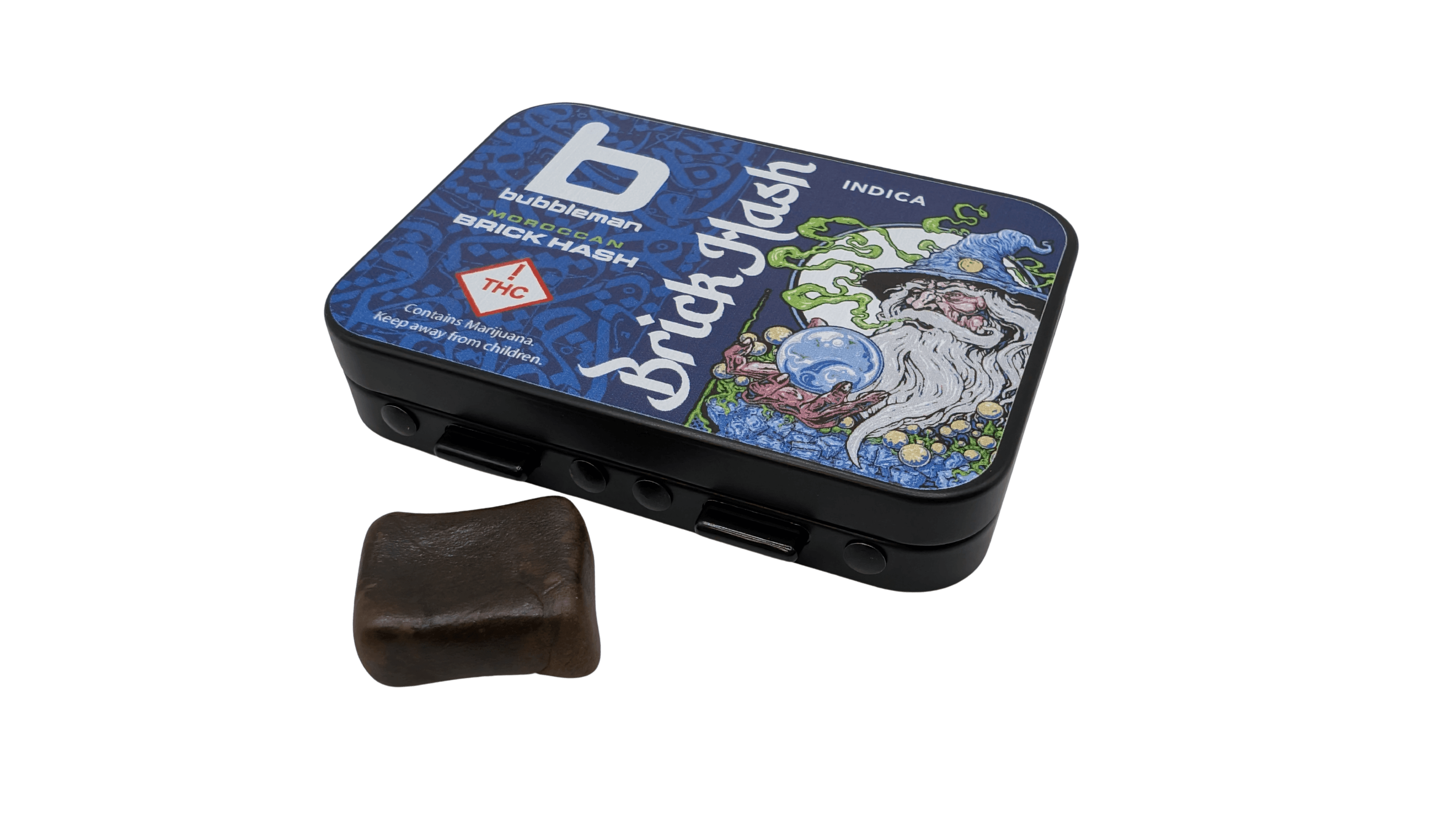 Bubbleman Bubbleman Brick Hash Tin 4g - Indica