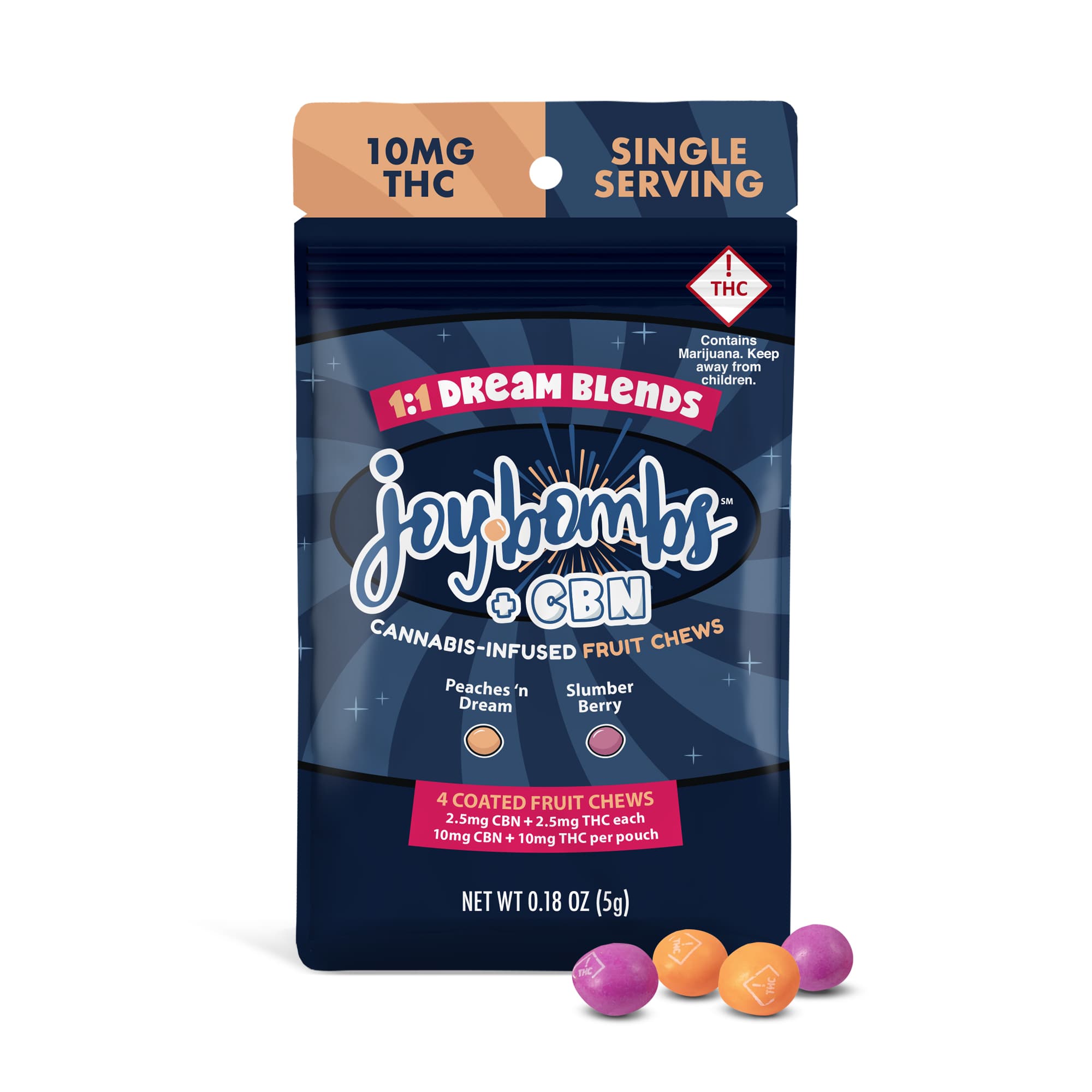Joy Bombs by Joyibles Joy Bombs THC + CBN 1:1 Dream Blends (4pk / 10mg THC)