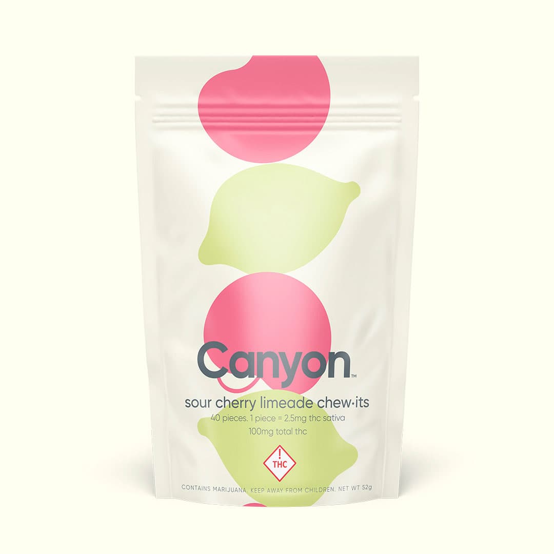 Canyon Chew It | Gummies | Sour Cherry Limeade Sativa (100mg)