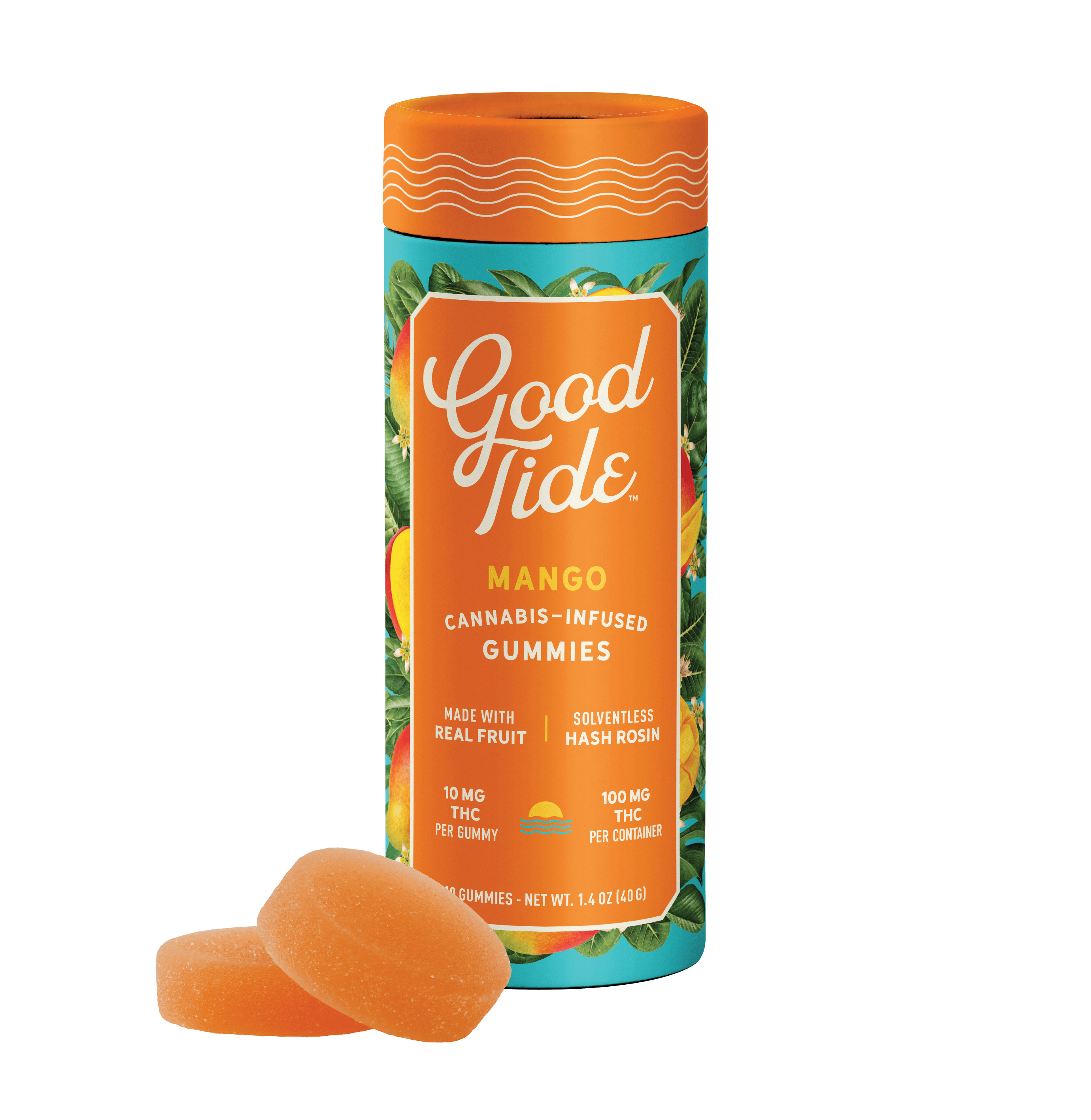 Good Tide Mango Solventless Hash Rosin Gummies | 100mg