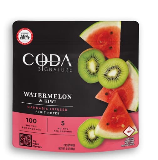 Coda Signature Watermelon & Kiwi Fruit Notes [20pk] (100mg THC)