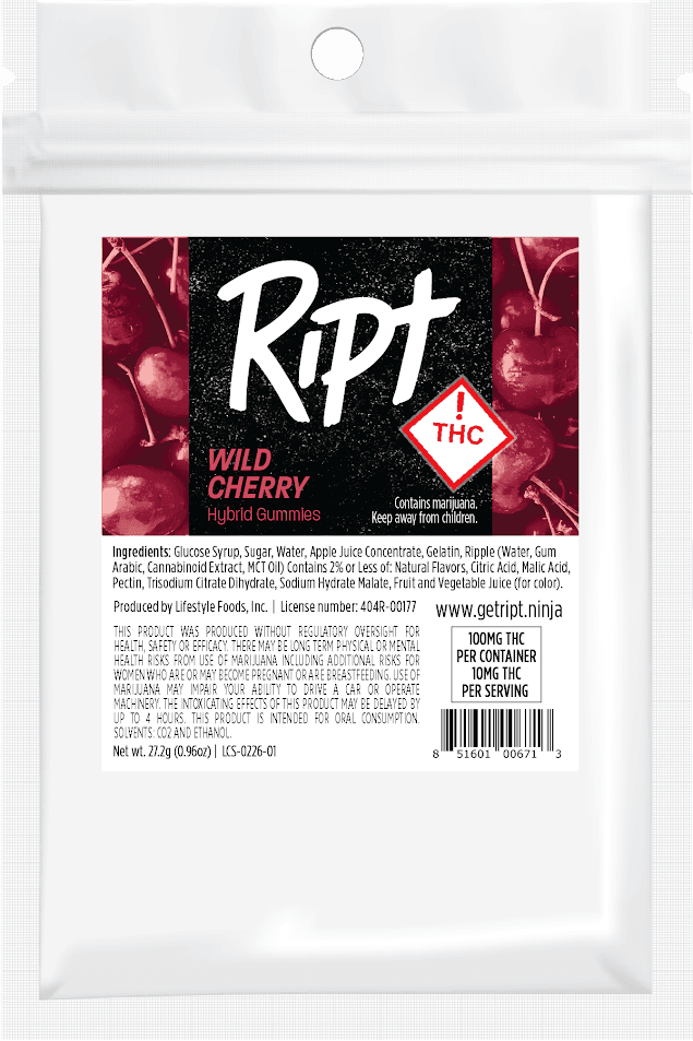 Ript RIPT Wild Cherry Gummies 100mg (H)