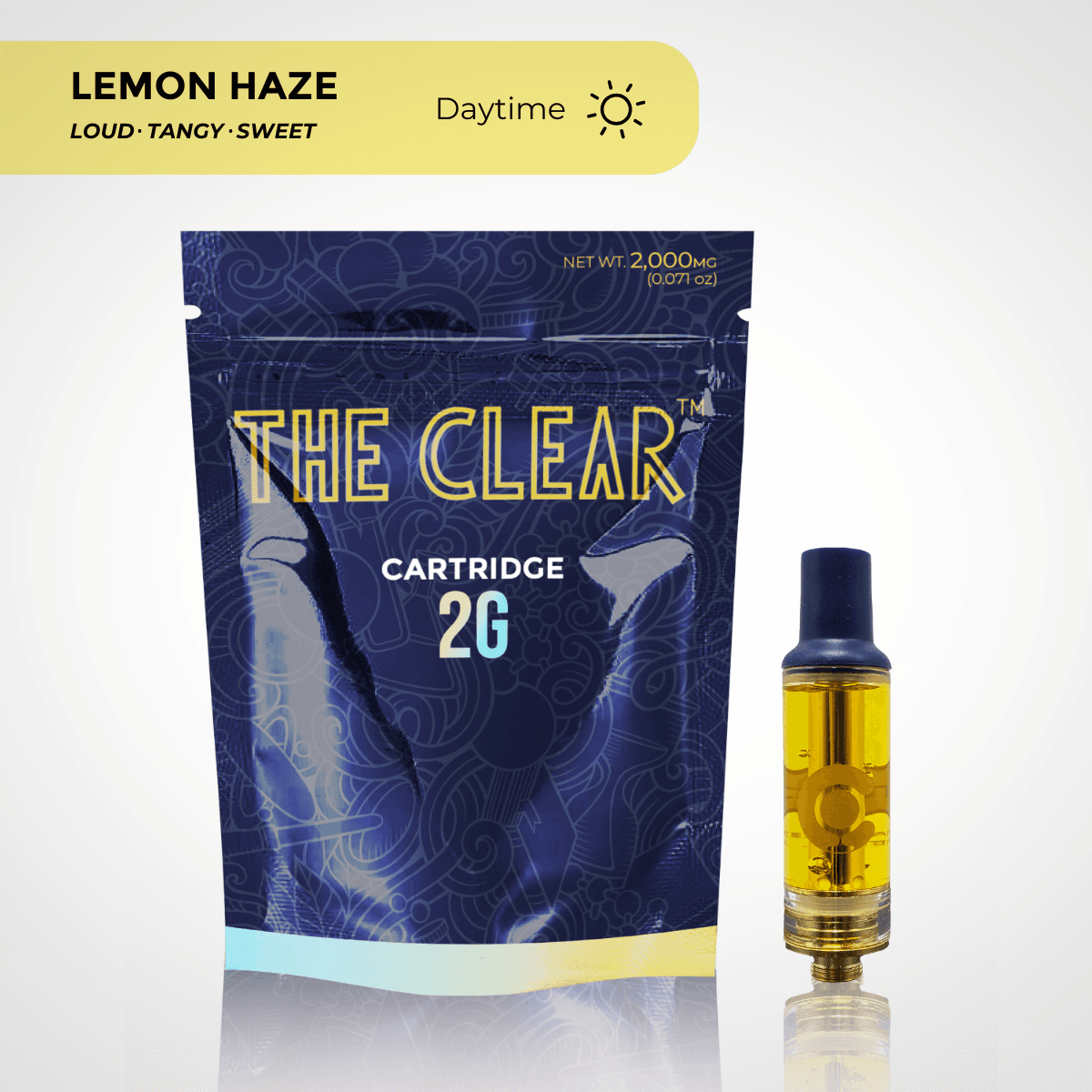 The CLEAR The Clear Elite 2g Cart; Lemon Haze