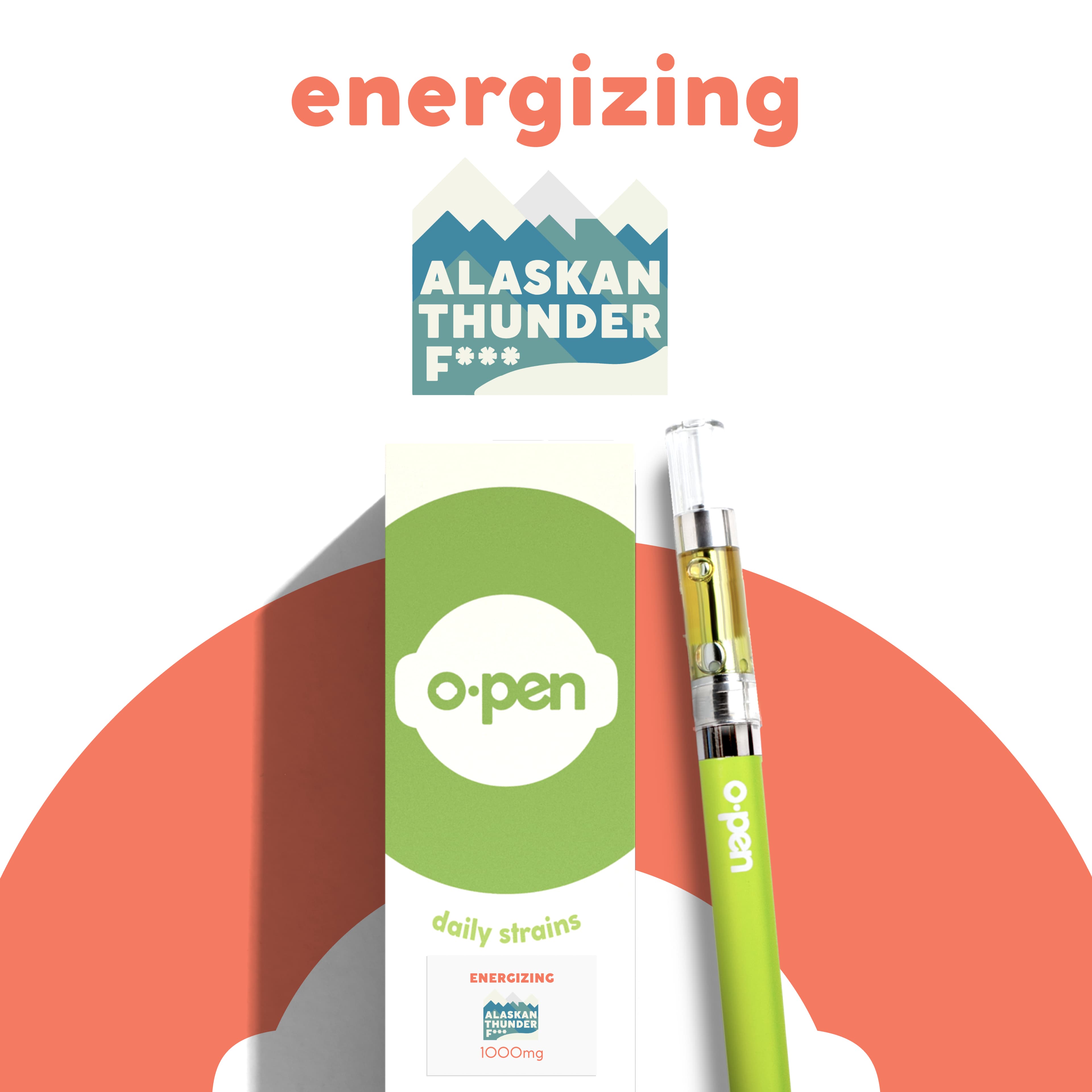 O.pen O.Pen Daily Strains Cart Energizing Sativa Alaskan Thunder F***