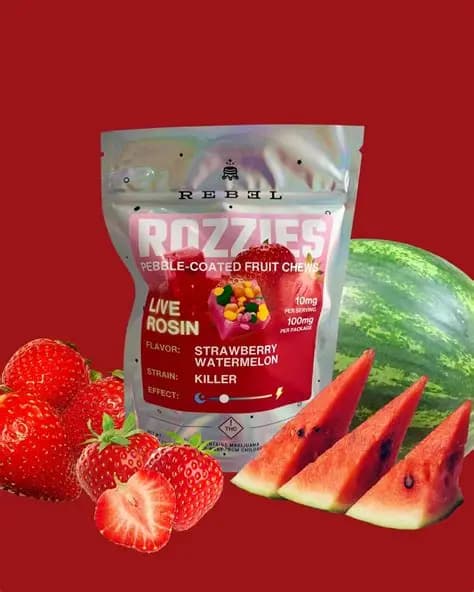 Rebel Edibles Strawberry Watermelon [10pk] (100mg)