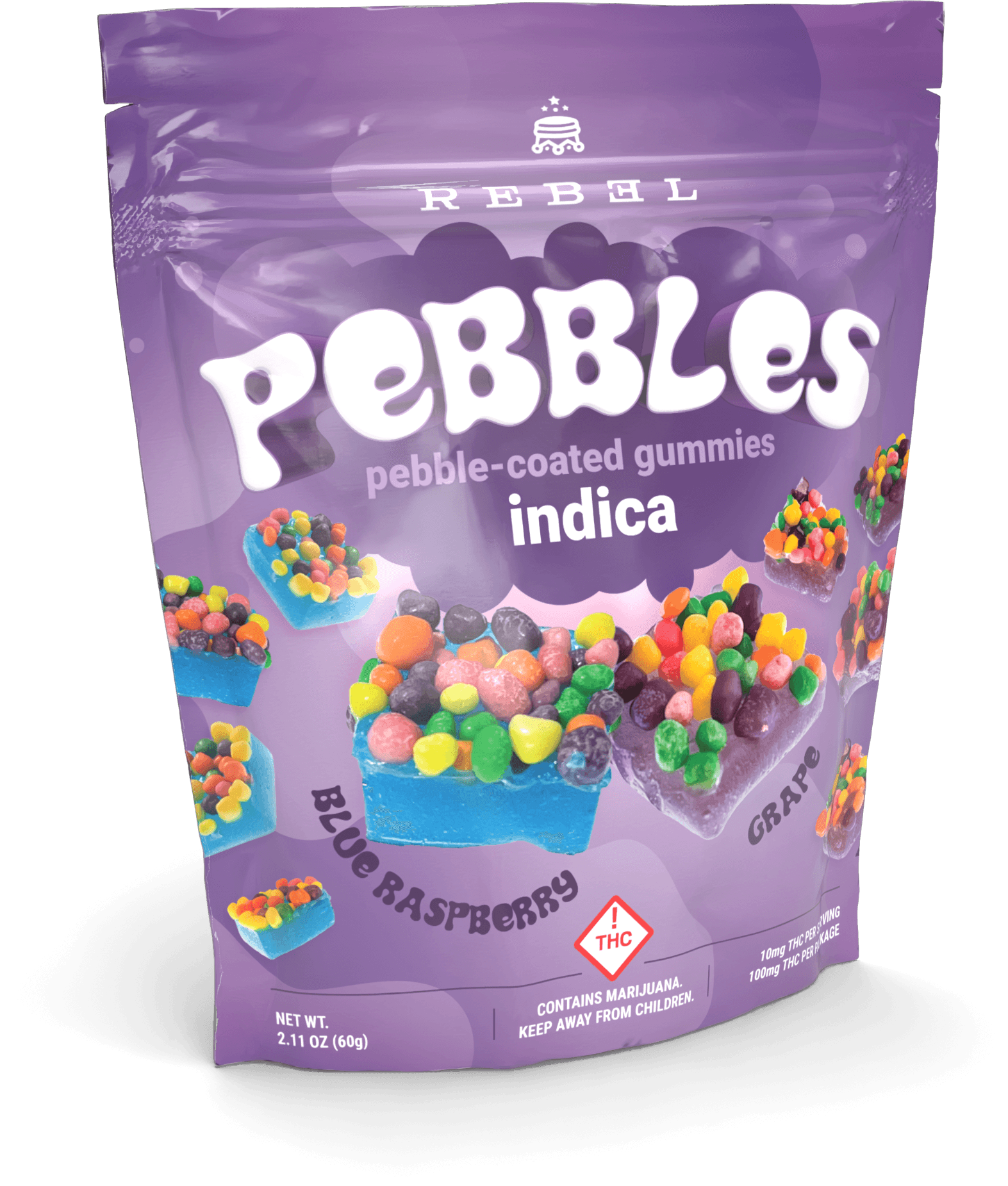 Rebel Edibles Pebbles (I) - 100mg Gummies - Rebel