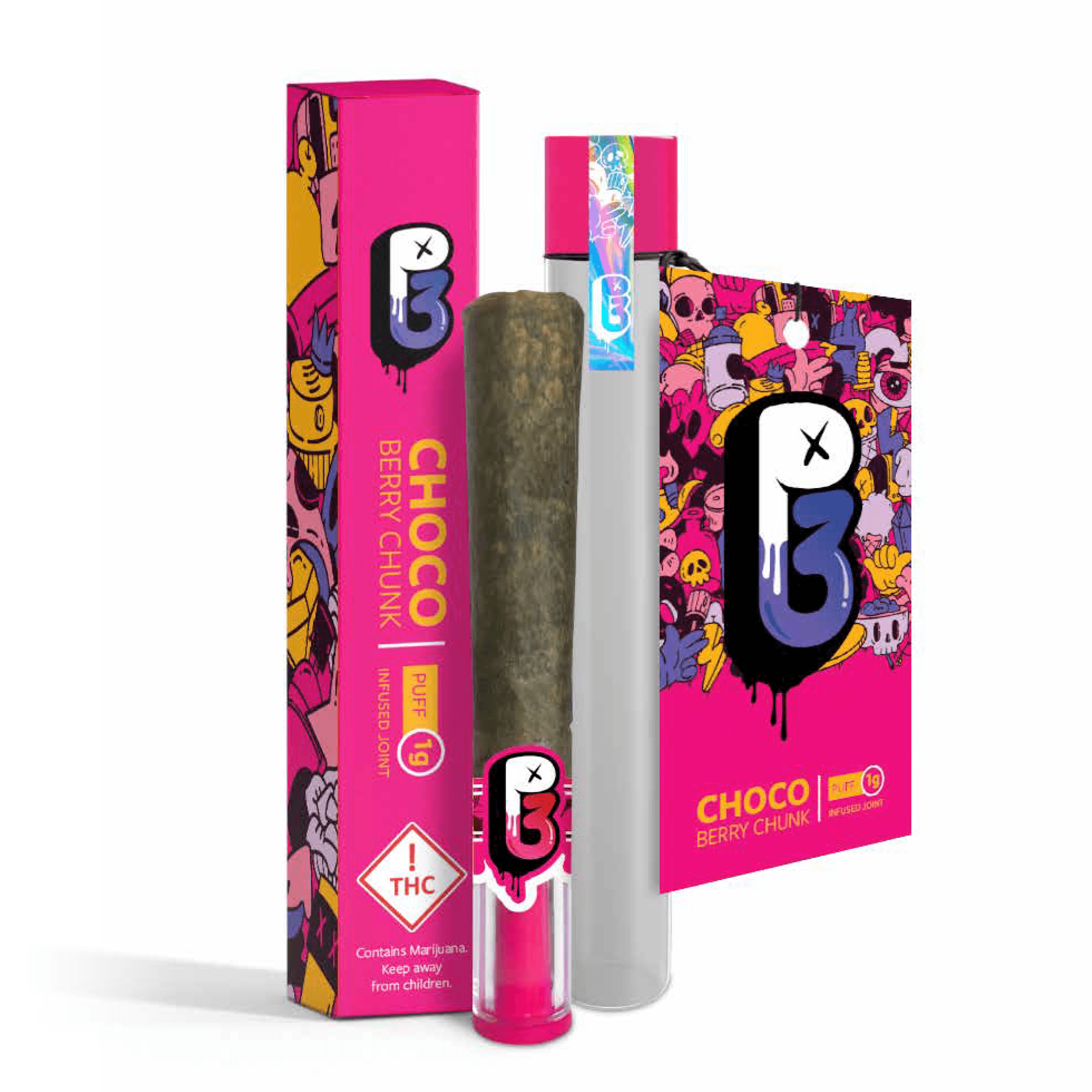 P3 Choco Berry Chunk Infused Pre-Roll