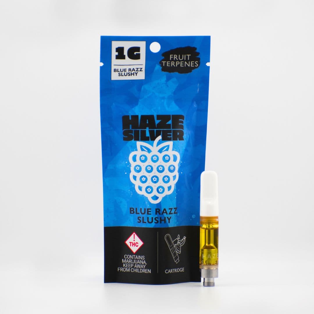 Haze | Silver Blue Razz Slushy-(H)-HT Fruit Cartridge- -Haze Silver