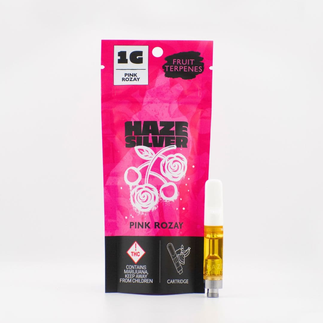 Haze | Silver Pink Rozay-(H)-HT Fruit Cartridge- -Haze Silver