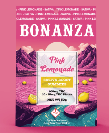 Bonanza Cannabis Boost Gummie (S) Pink Lemonade 100mg