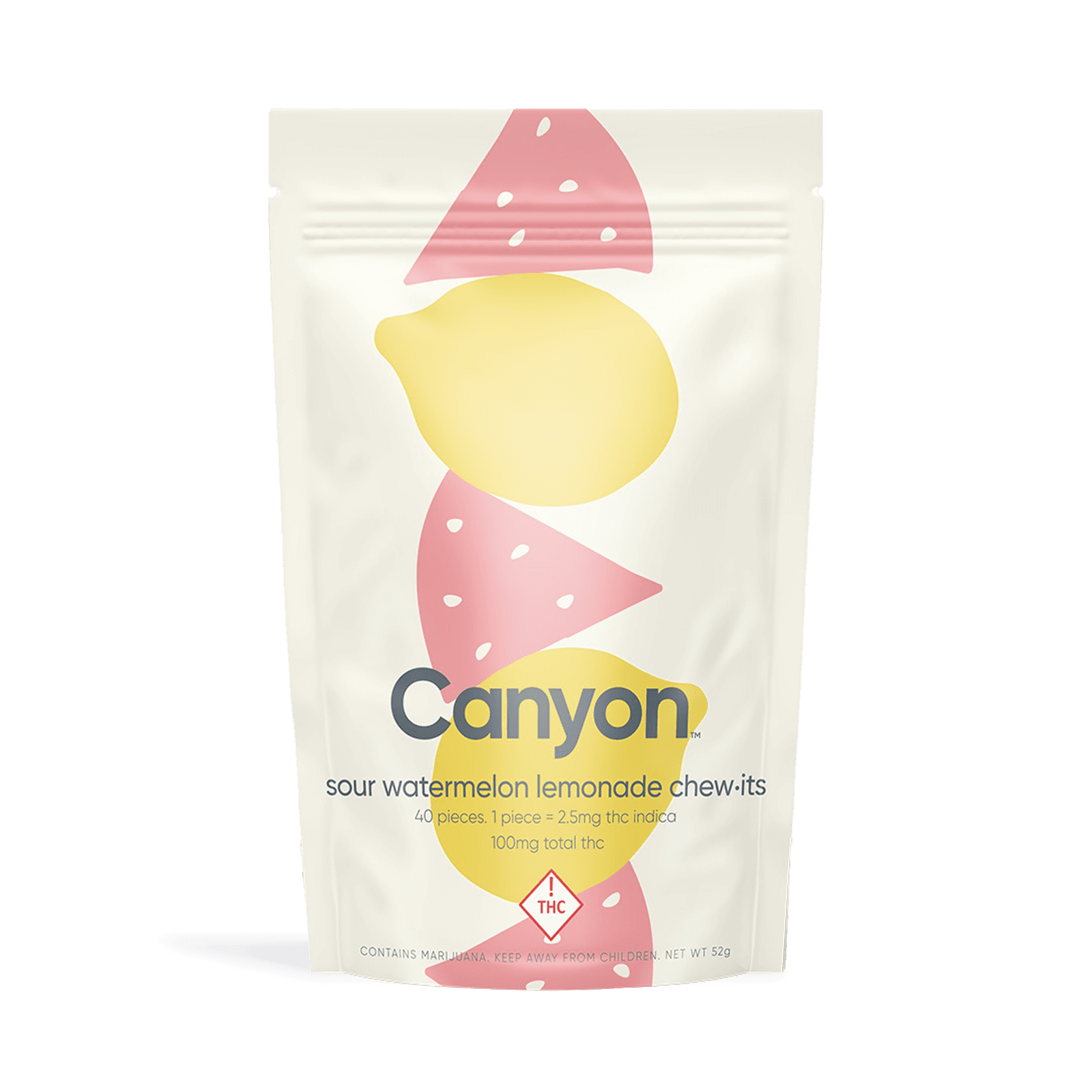Canyon Chew It | Gummies | Sour Watermelon Lemonade Indica (100mg)