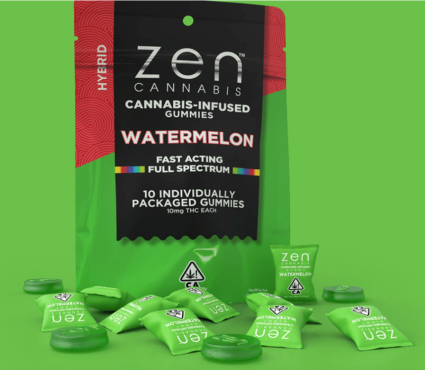 Zen Cannabis Gummies (10 Pack) | Hybrid Watermelon