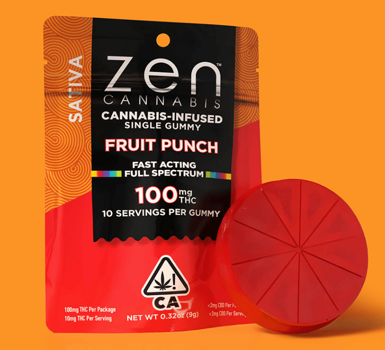 Zen Cannabis Gummies (10 Pack) | Sativa Fruit Punch
