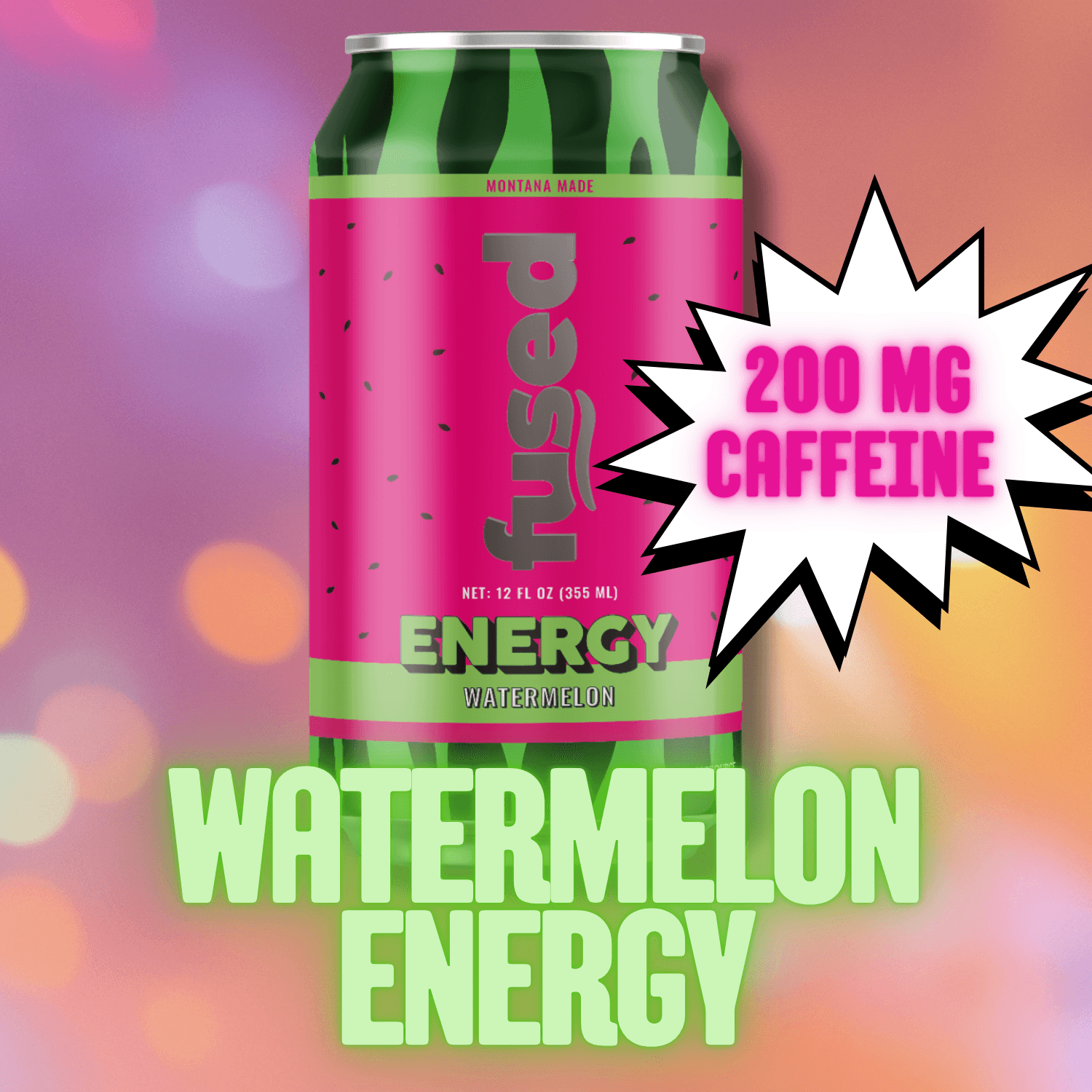 'Fused Beverage (12oz) | Watermelon Energy Drink