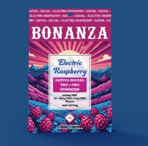 Bonanza Cannabis 1:1 Electric Raspberry Gummies [S] | 100mg