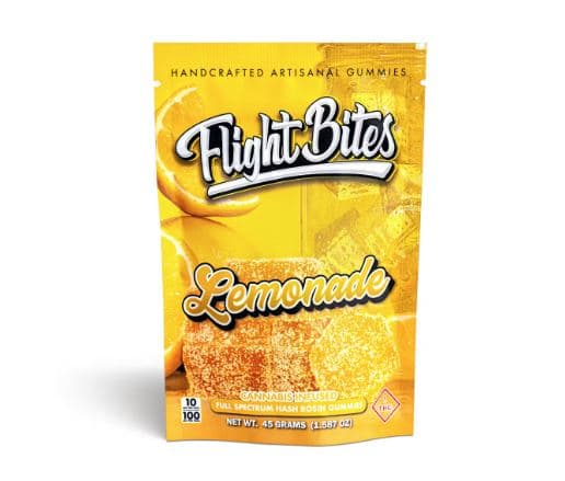 Flight Bites Lemonade Live Hash Rosin Gummies [H] | 100mg