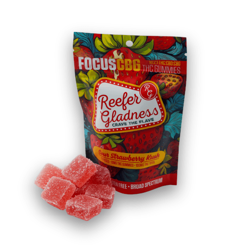 Reefer Gladness 10:2:1 Sour Strawberry Lemonade Focus Gummies [S] | 100mg
