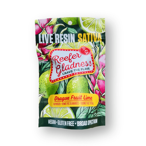 Reefer Gladness Dragonfruit Lime Live Resin Gummies [S] | 100mg