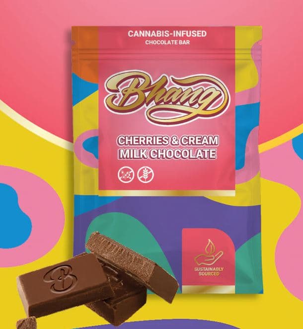 Bhang Cherries & Cream Chocolate Bar [H] | 100mg