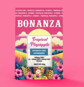 Bonanza Cannabis 1:1 Tropical Pineapple Gummies [H] | 100mg