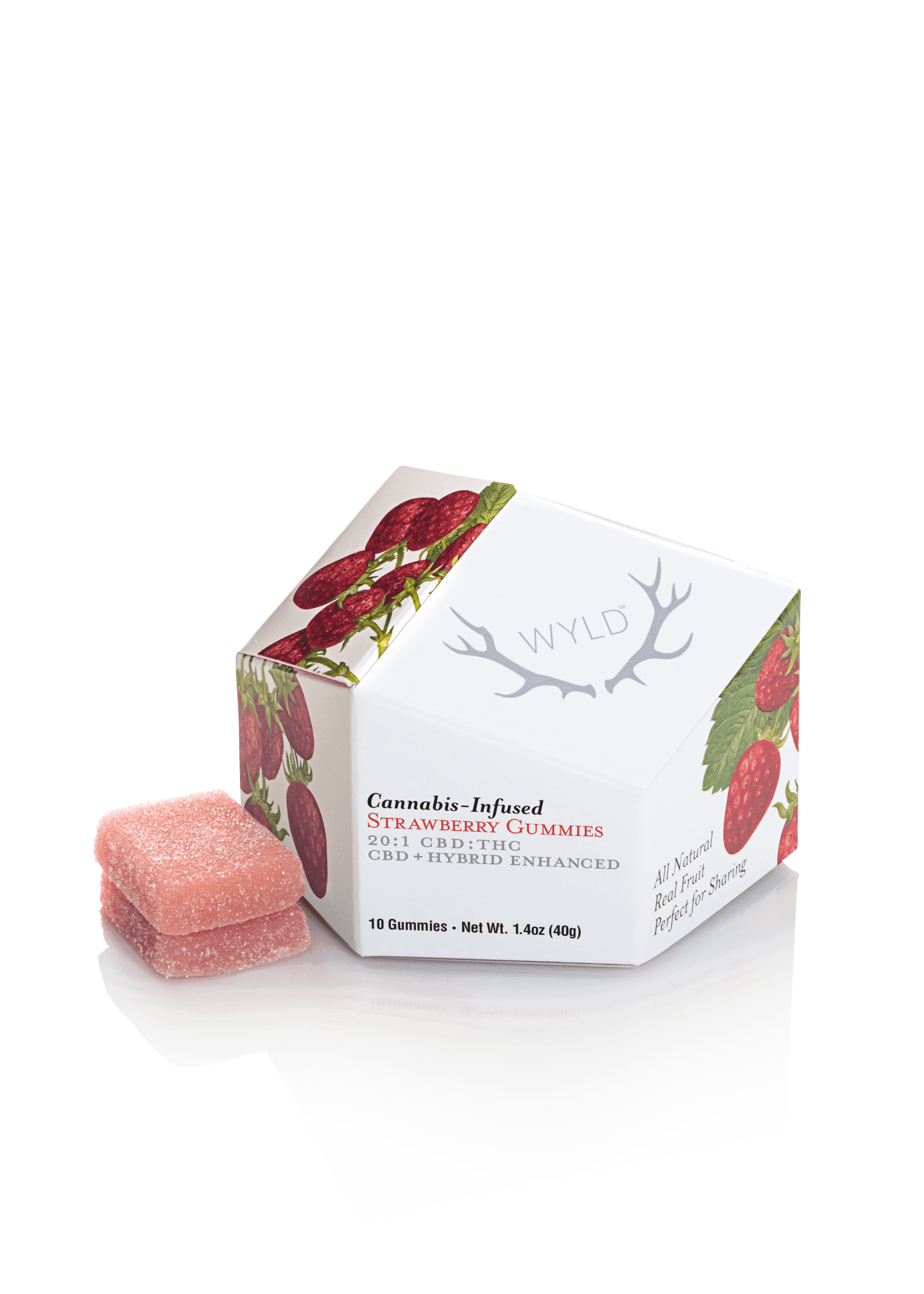 Wyld Strawberry 200mg CBD/10mg THC (Hybrid)