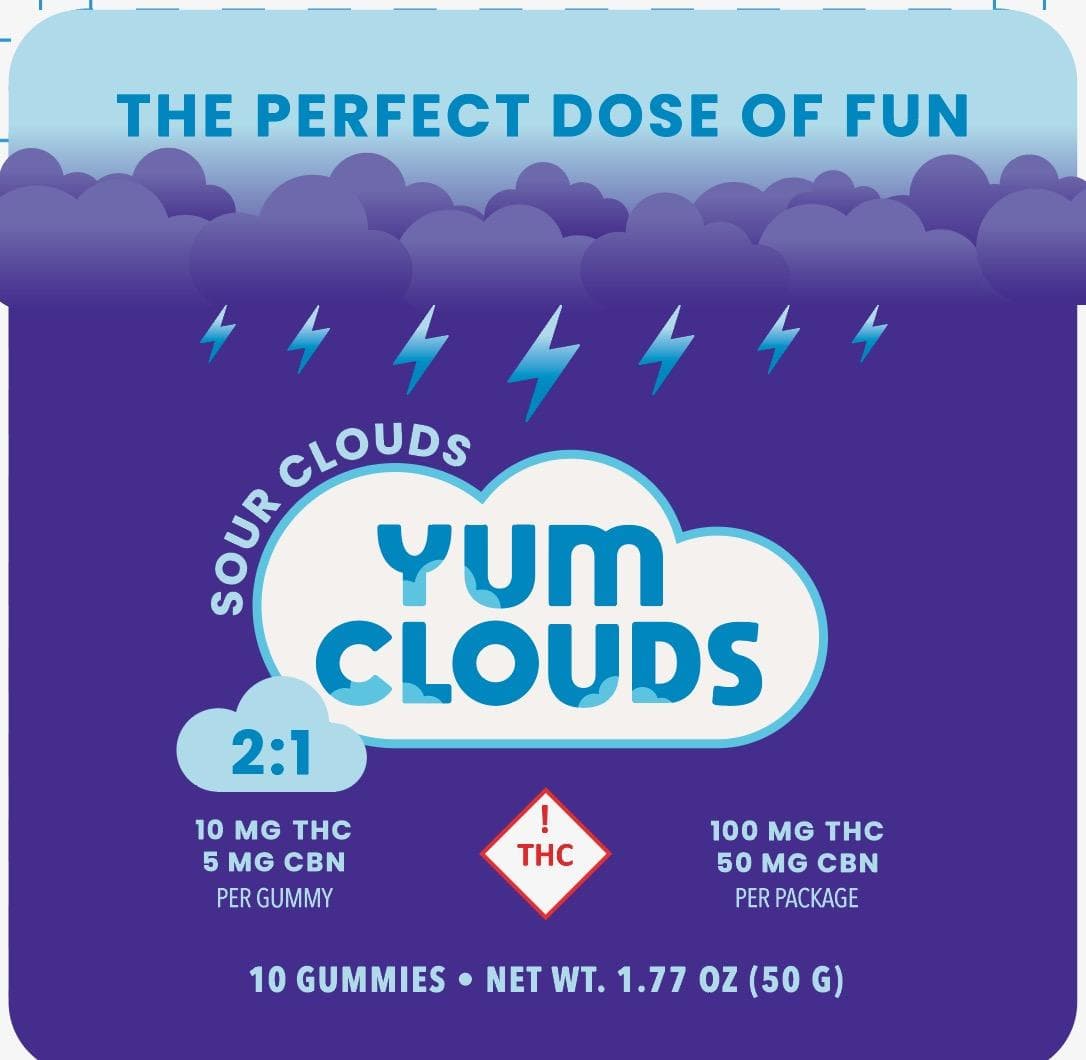 Yum Clouds High Dose Electric - Strawberry THC