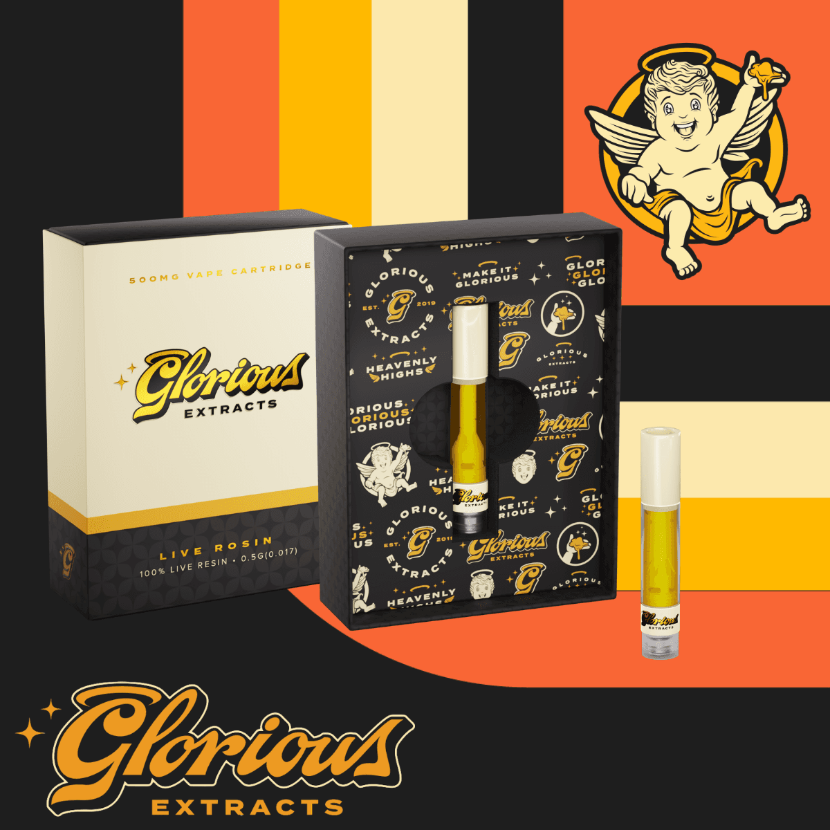Glorious Live Resin Carts 1g Glorious Extracts Live Resin Cart - FPOG (Hybrid)