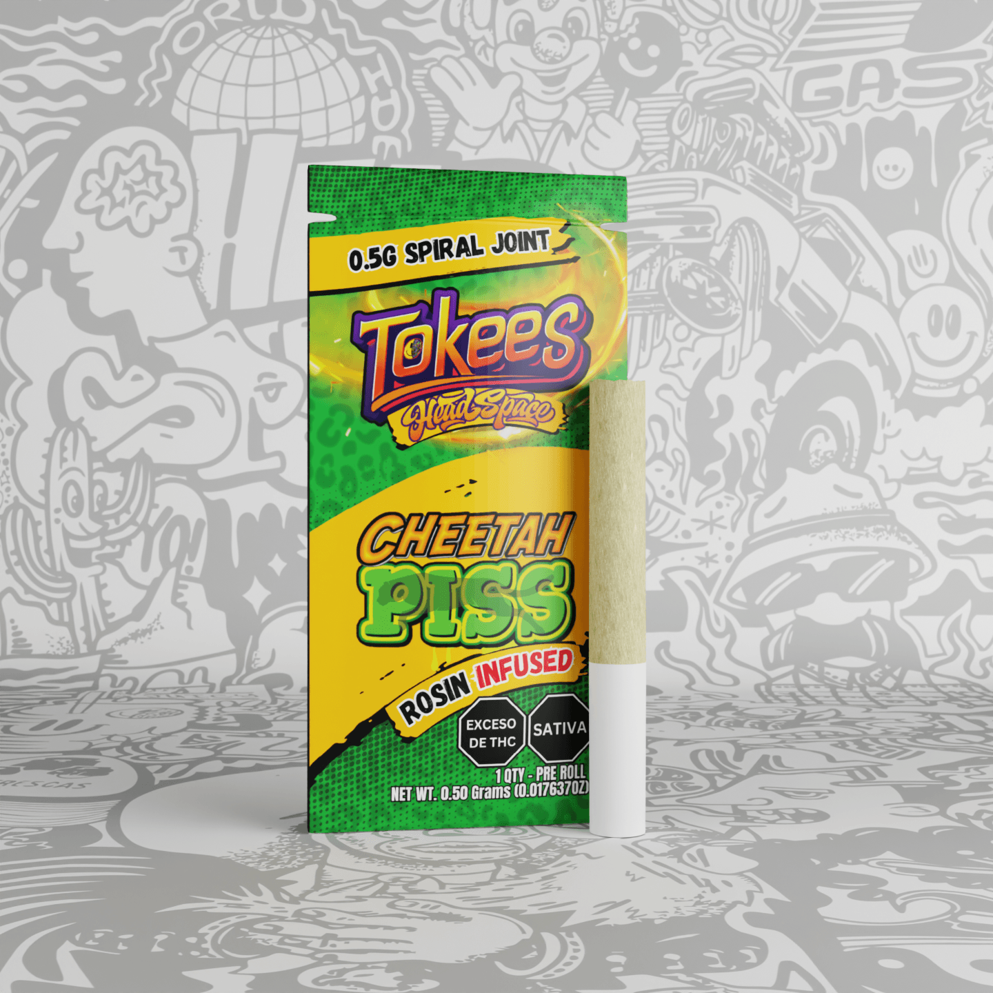 Head Space Tokees Pre-Roll Tokees - Cheetah Piss (H) Rosin Infused Joint