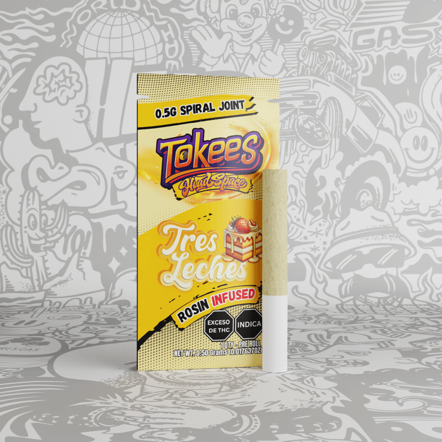 Head Space Tokees Pre-Roll Tokees - Tres Leches Rosin Infused Joint