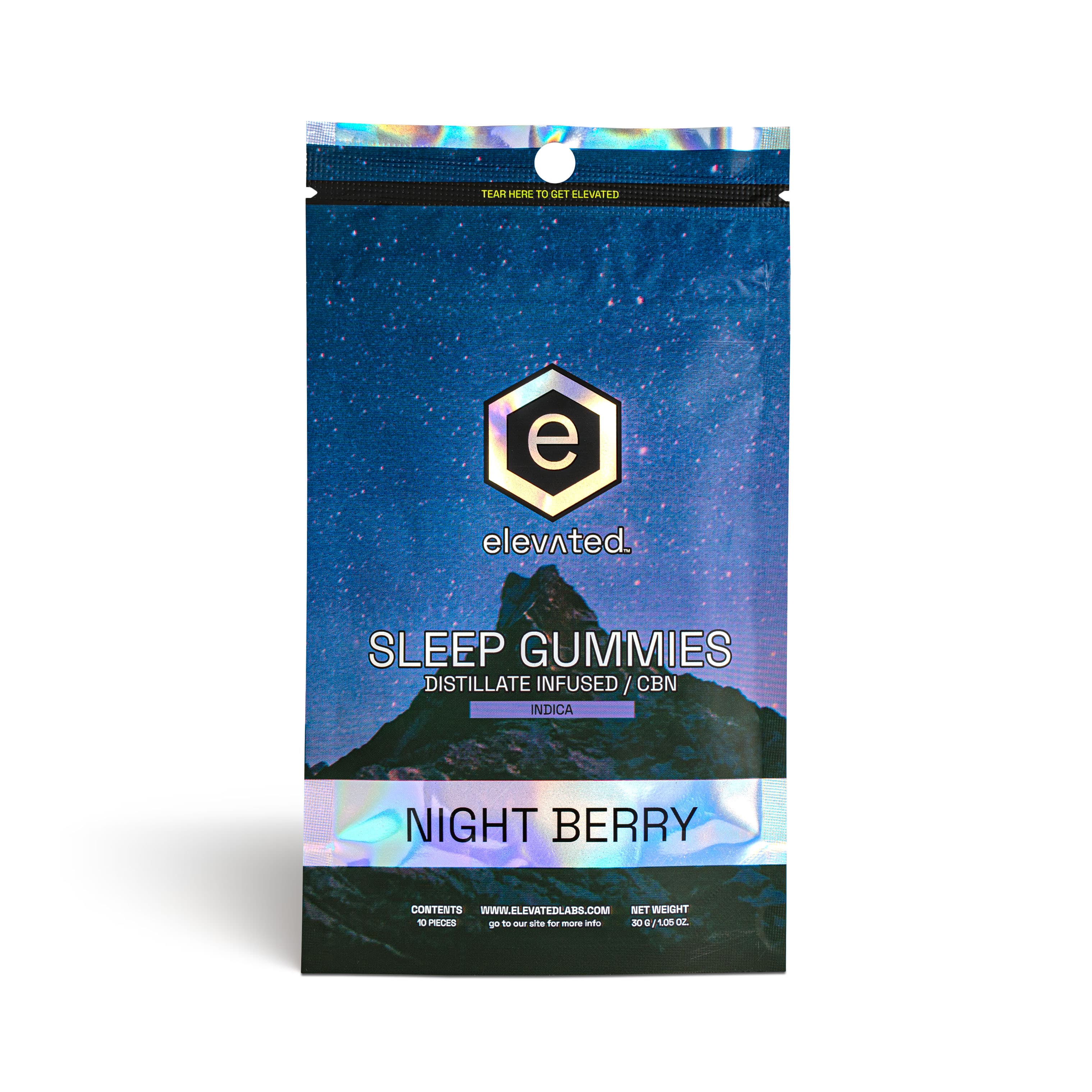 Elevated Nightberry Sleep Gummies 2:1 THC:CBN - 100mg
