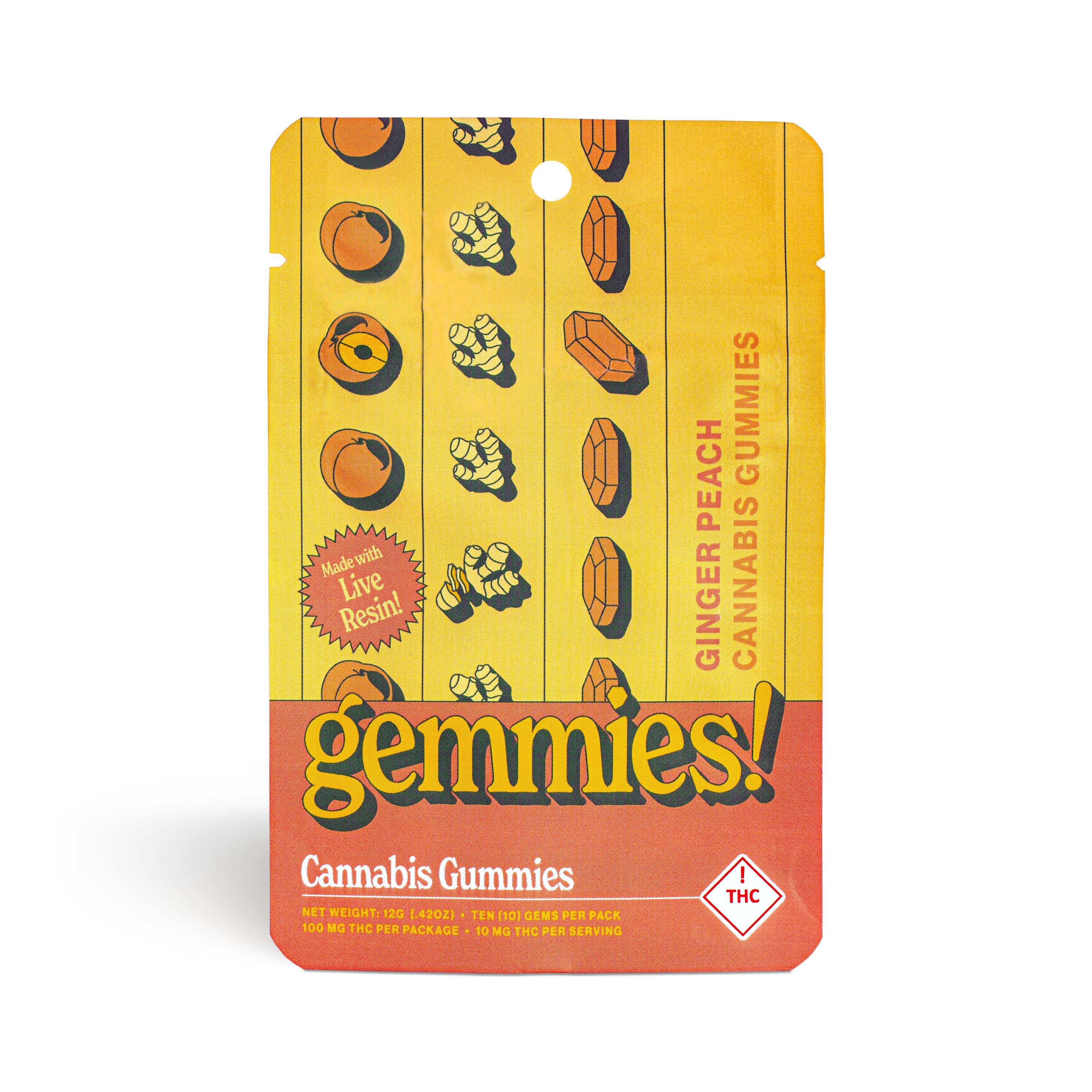 Higher Cultures Ginger Peach Gemmies - 100mg
