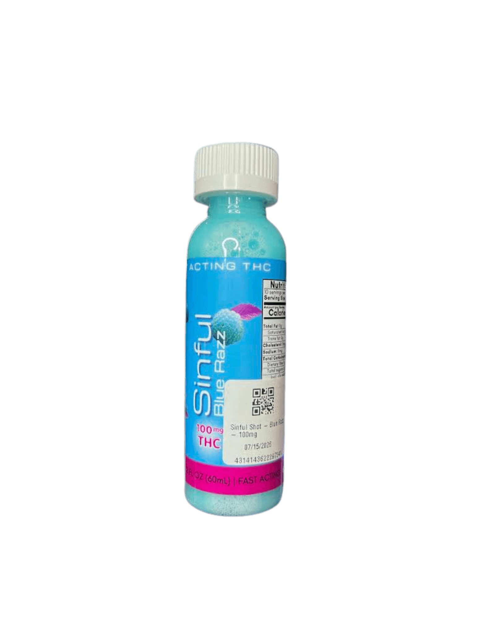 Sinful Beverages Beverages - Sinful Shot - Blue Razz 100mg