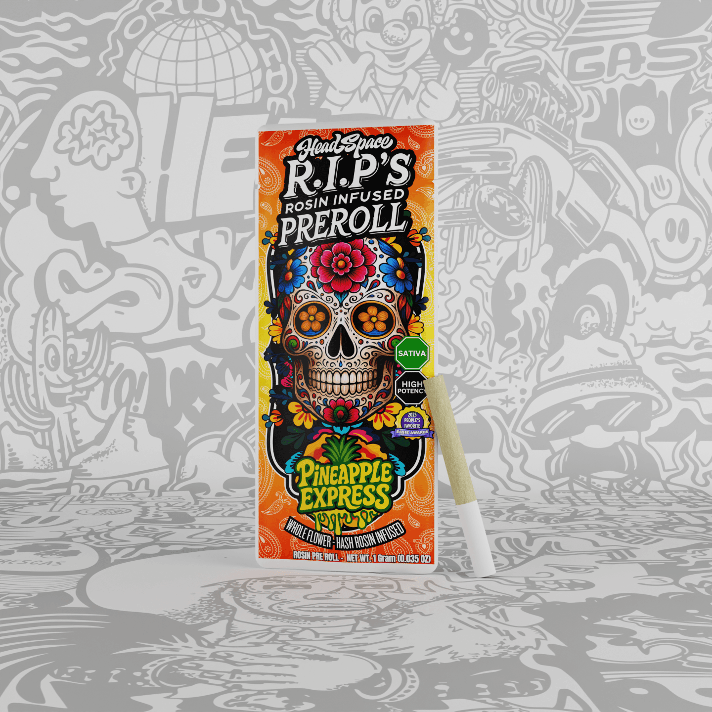 RIPS Pineapple Express (S) Rosin Infused Pre-Roll