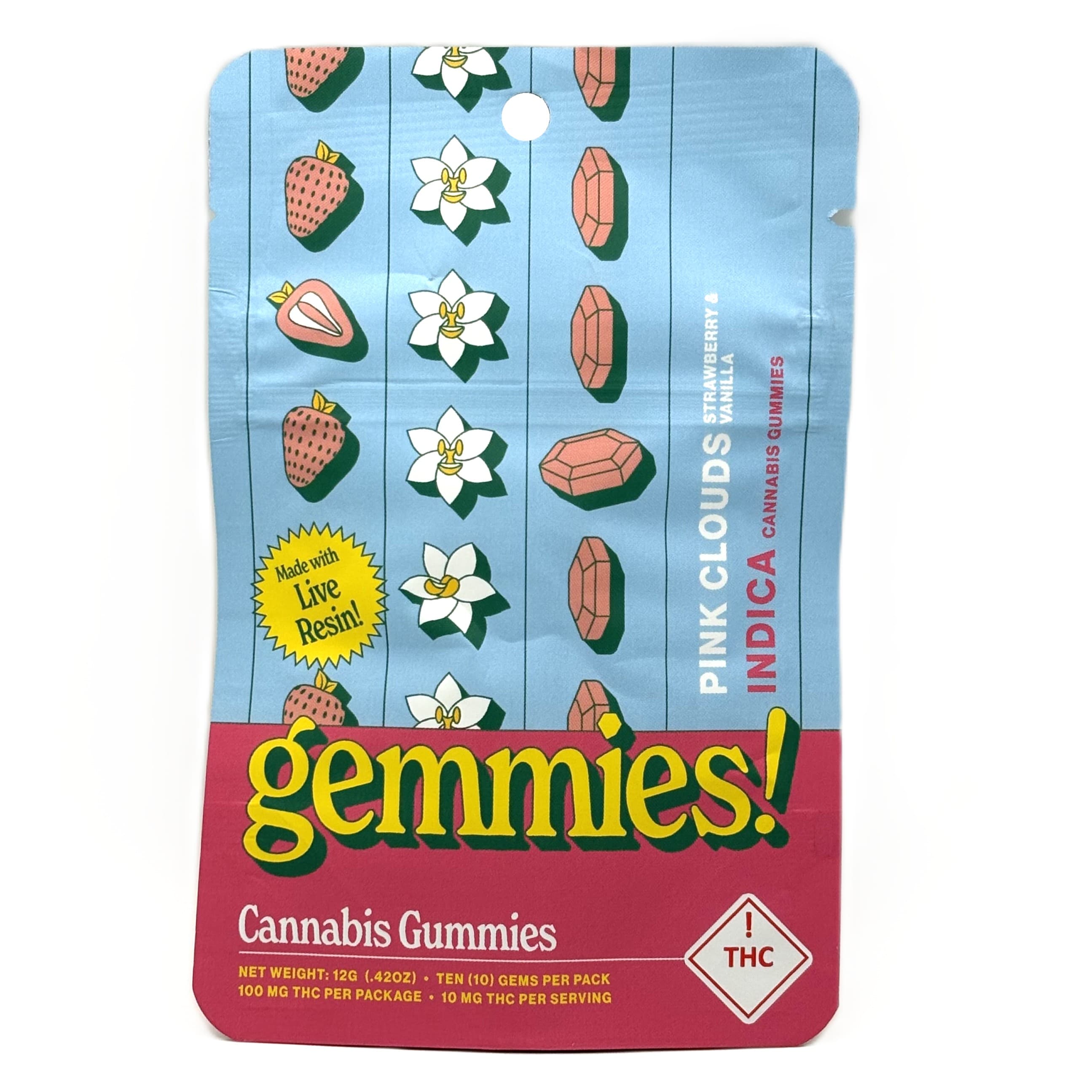 Gemmies Pink Clouds - 100mg Live Resin Gummies