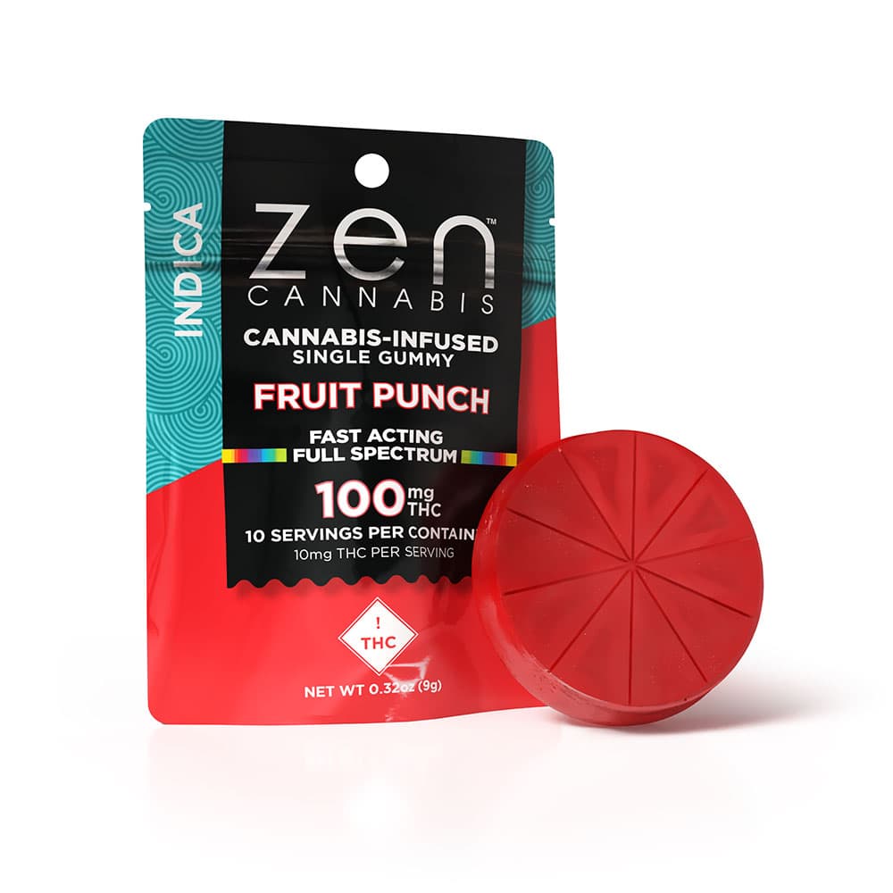 Zen Cannabis Gummies (I) Fruit Punch 100mg