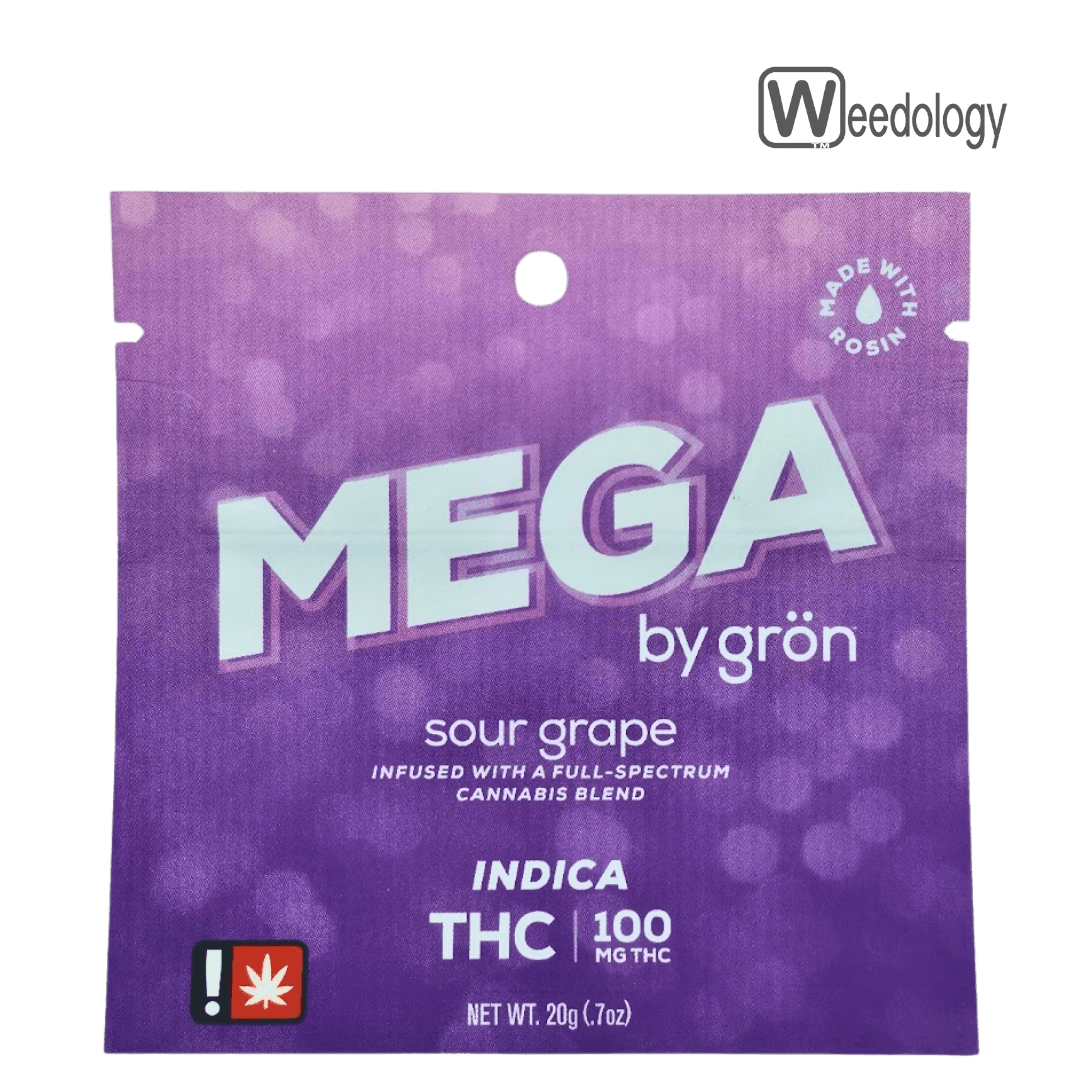 Grön Gron Single SOUR GRAPE 100mg/pkg Mega Pearl