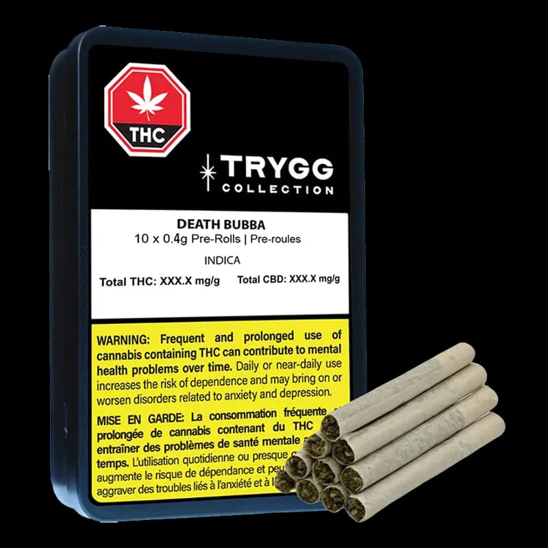 TRYGG Trygg - Death Bubba Pre-Rolls - Indica - 10x0.4g