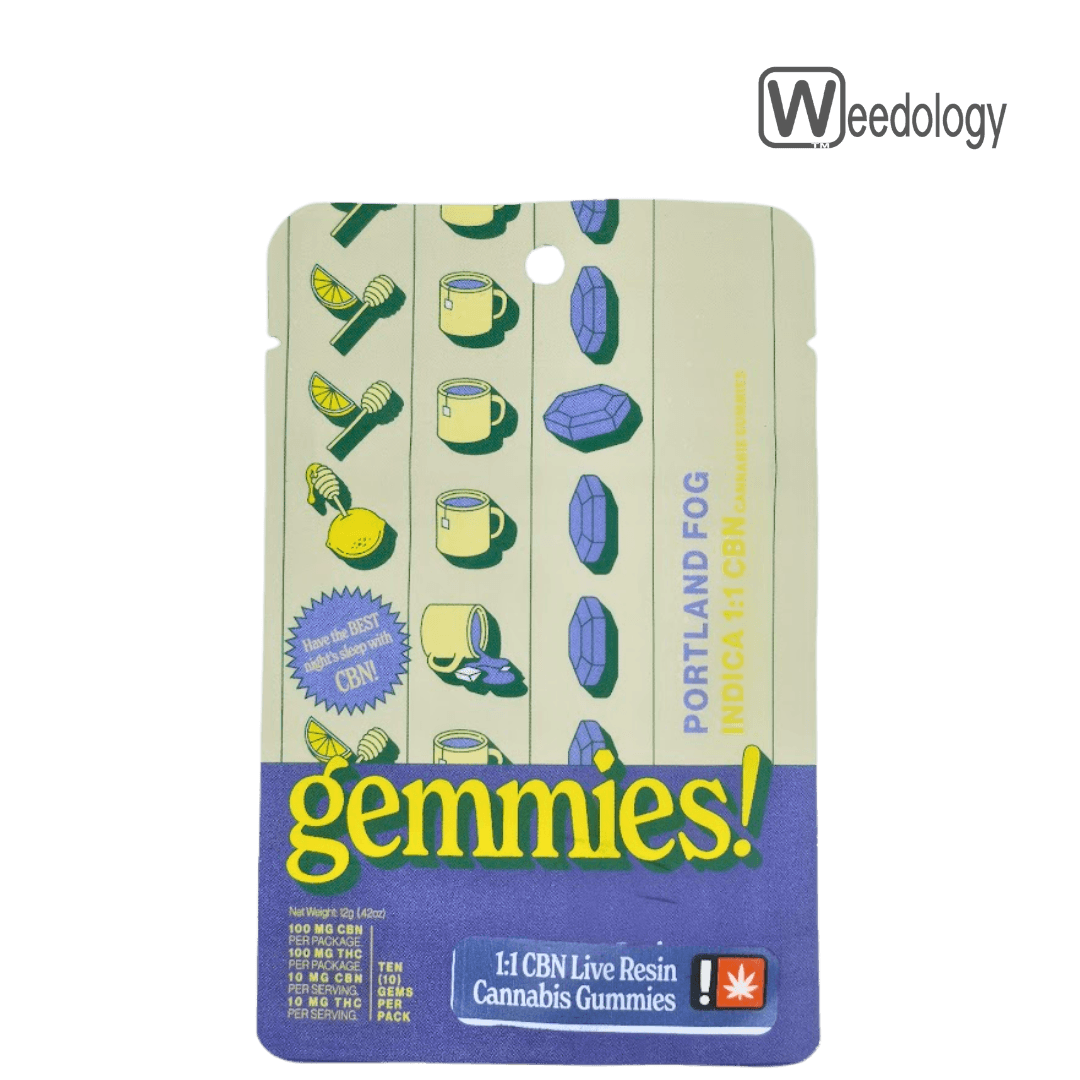 Gemmies Gemmies 10pk PORTLAND FOG 1:1 100mg gummies