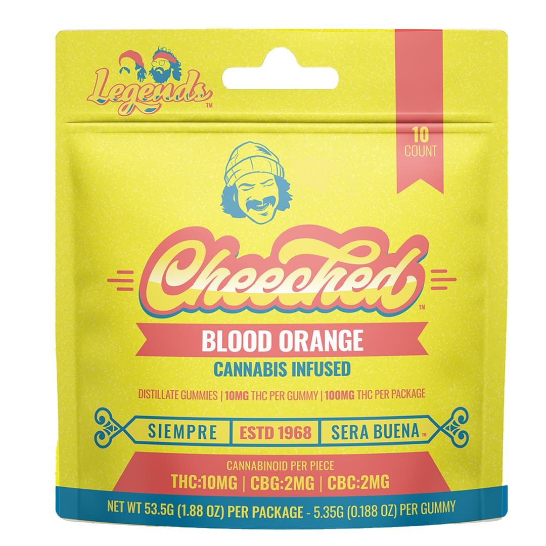 Cheech & Chong Cheeched Gummies 100 MG Blood Orange 10:2:2 (100 MG THC/20 MG: CBG, CBC)