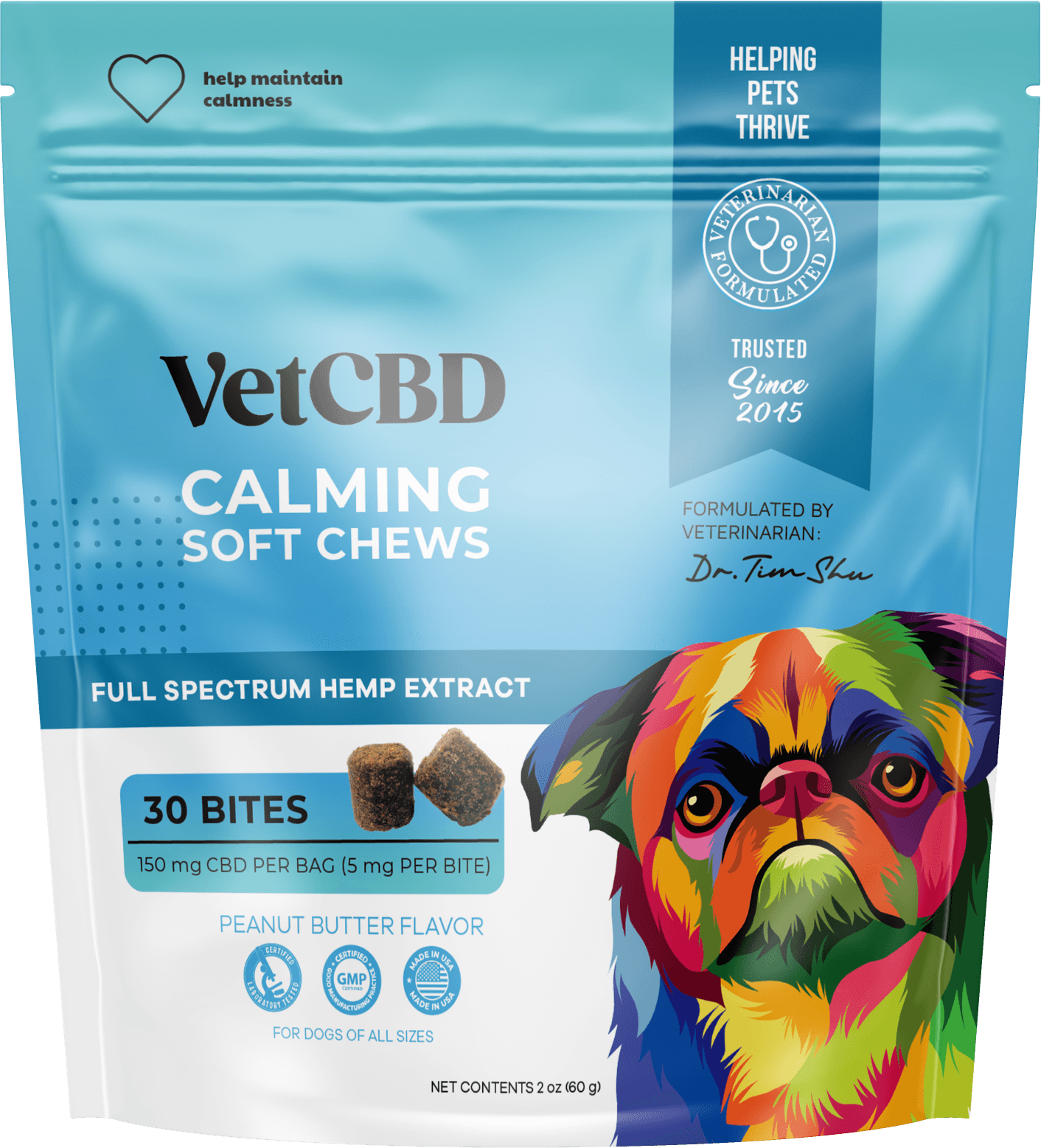 VetCBD Calming Soft Chews | Pet Treats | 30 x 5mg