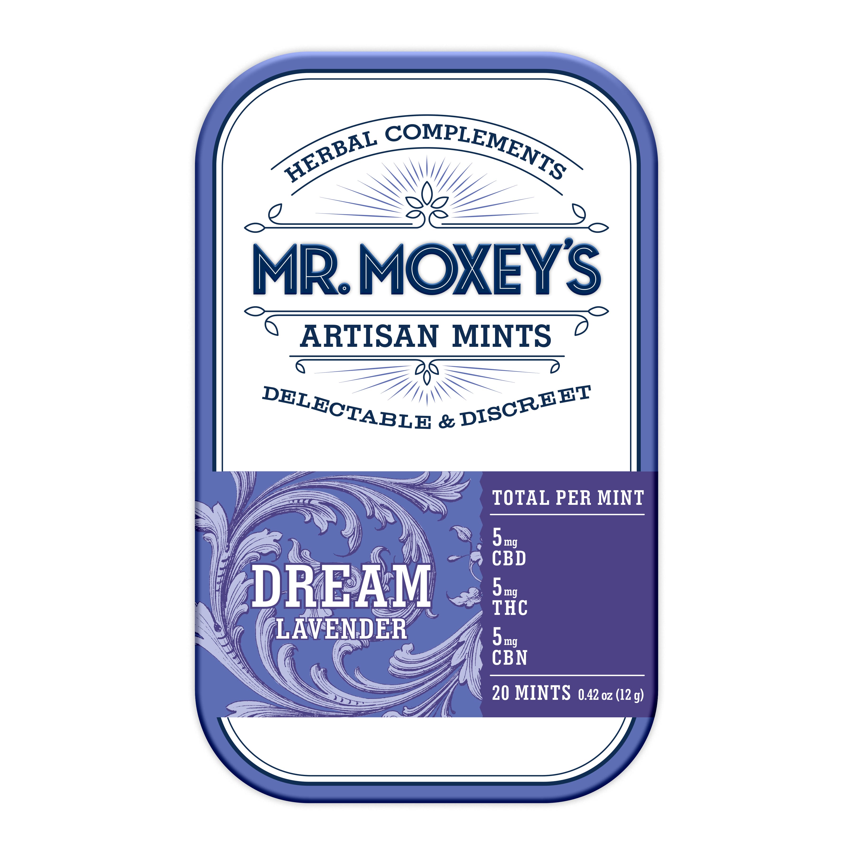 Mr. Moxey's Mints Dream 1:1:1 CBN Lavender Mints (100mg CBD/100mg THC/100mg CBN)