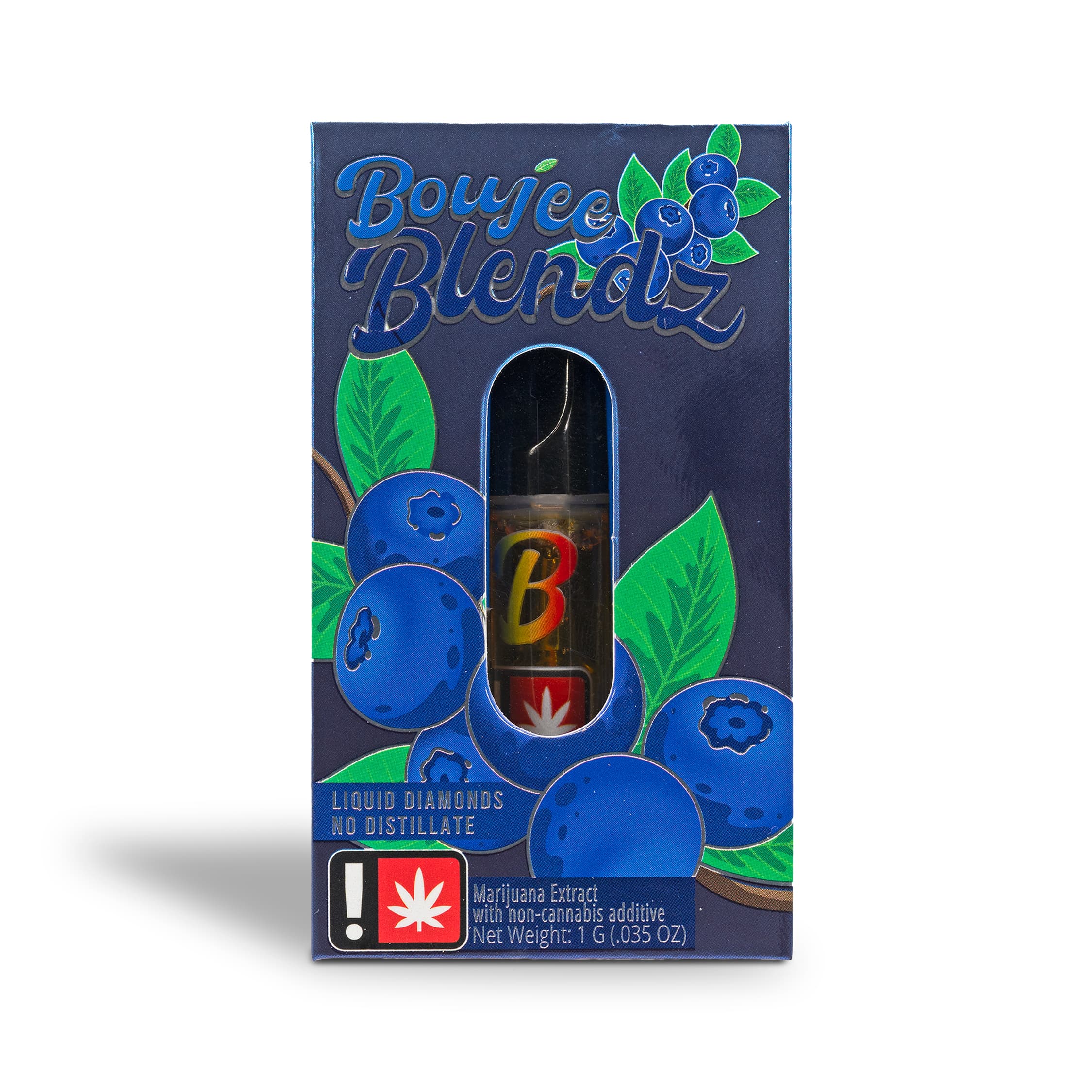 Boujee Blendz Blueberry (Hybrid) Flavored Liquid Diamond Cart 1g - Boujee Blendz