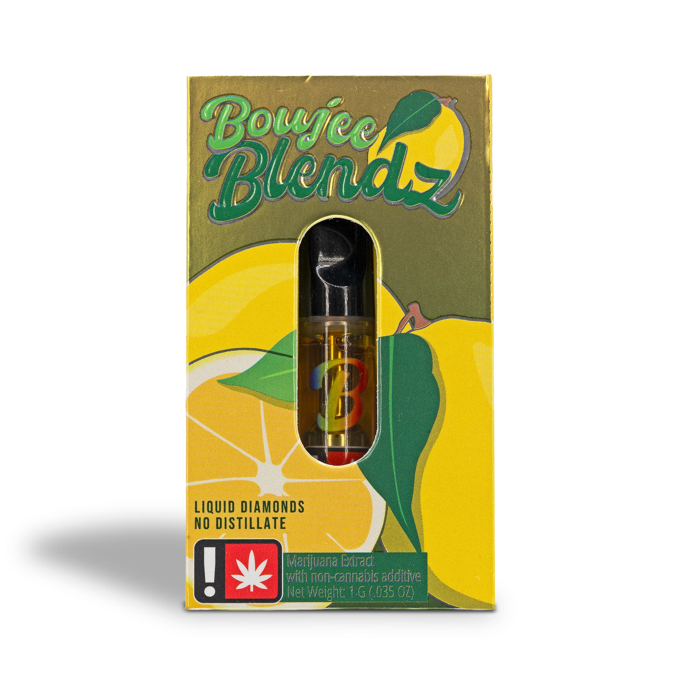 Boujee Blendz Lemon (Hybrid) Flavored Liquid Diamond Cart 1g - Boujee Blendz