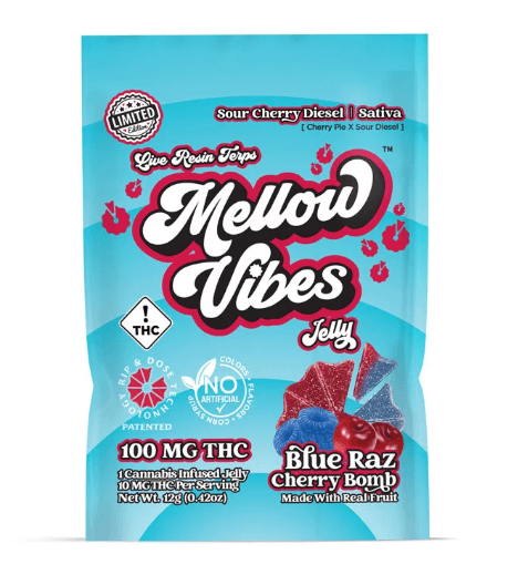 Mellow Vibes Jelly 100mg - Blue Raz Cherry Fusion